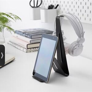 NEW Ikea Mojlighet Black Phone & Headphone Stand NWT